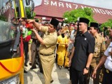Siswa SMAN 7 Mandau Punya Bus Gratis